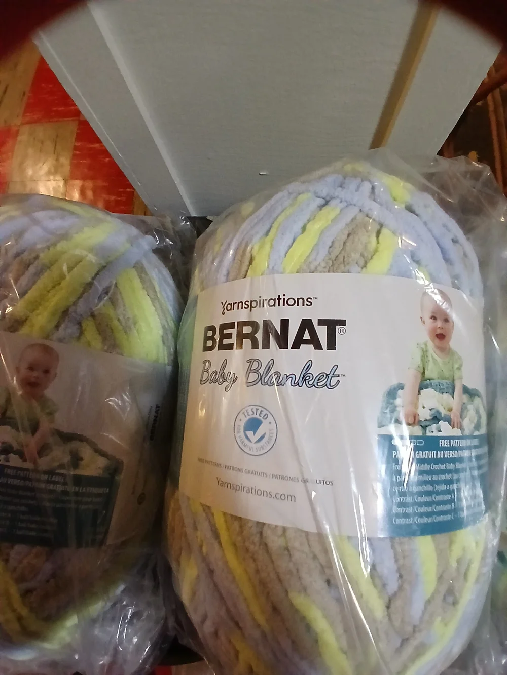 Baby Blanket Yarn - Pastel Yellow, Light Purple & Cream